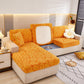 Flower Pattern Jacquard Fleece Stretch Sofa Cover, Non-Slip L-Shaped Couch Cushion Covers for Pets