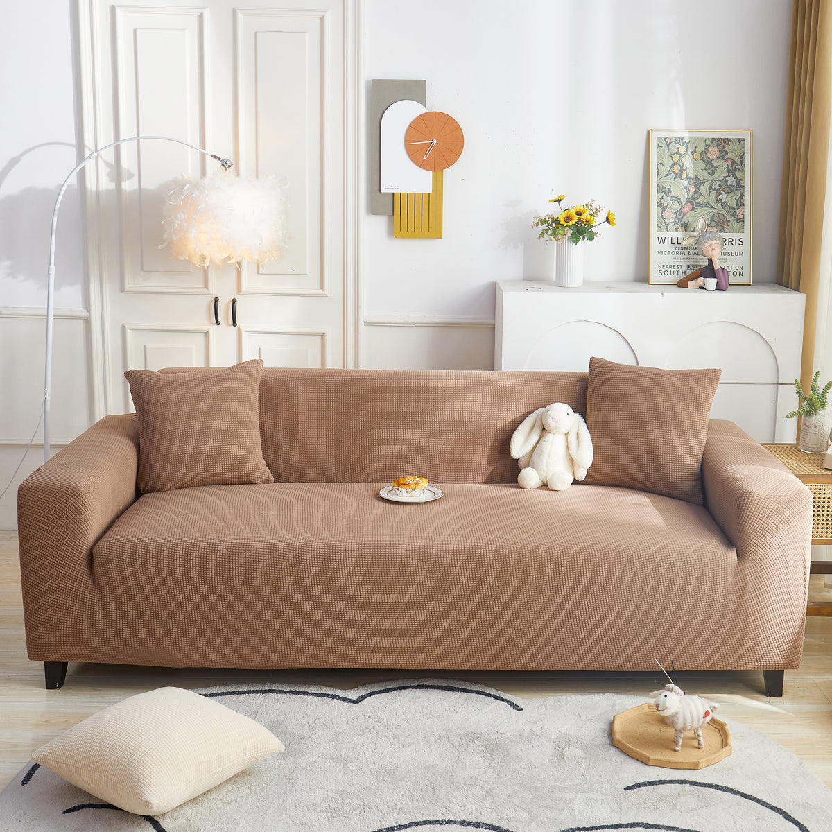 Gitterstrukturiertes Stretch-Sofabezug, weicher elastischer Überzug zu – Slipcover KAS™