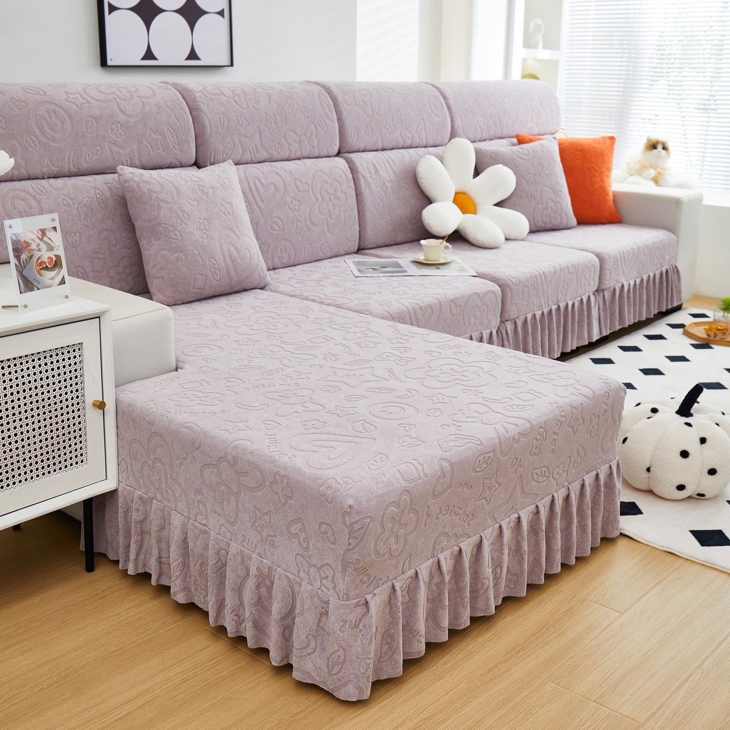 Elastische Rock Couchkissenbezüge für 1/2/3/4-Sitzer Sofas, Möbel Schutz für Haustiere, Kinder