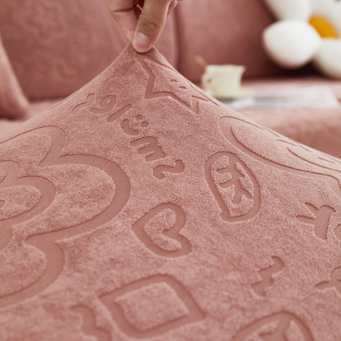 Elastische Rock Couchkissenbezüge für 1/2/3/4-Sitzer Sofas, Möbel Schutz für Haustiere, Kinder