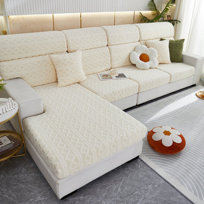 Housses de coussin de siège de canapé extensibles, housse de canapé souple avec flexibilité et fond élastique