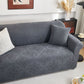 3D Damask Jacquard Stretch Sofa Cover Thick Polar Fleece Couch Slipcover with Straps