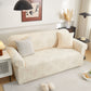 3D Damask Jacquard Stretch Sofa Cover Thick Polar Fleece Couch Slipcover with Straps