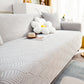3D Leaves Jacquard Couch Slipcovers Non-Slip Cozy Stretchy Couch Covers for Sectional