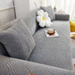 3D Leaves Jacquard Couch Slipcovers Non-Slip Cozy Stretchy Couch Covers for Sectional