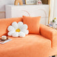 3D Leaves Jacquard Couch Slipcovers Non-Slip Cozy Stretchy Couch Covers for Sectional
