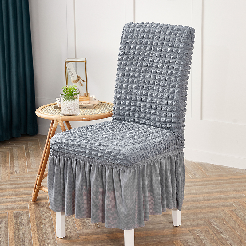 Premium Texturiertes Seersucker Hochdehnbares Waschbares Esszimmerstuh – Slipcover KAS™
