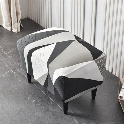 Funda de Silla de Alas Removible Floral Nórdica de Spandex Elástico, Fundas de Asiento Relajantes para Sillones