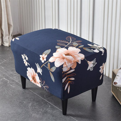 Funda de Silla de Alas Removible Floral Nórdica de Spandex Elástico, Fundas de Asiento Relajantes para Sillones