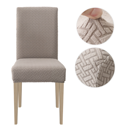 Capa de Cadeira de Jantar de Alto Alongamento, 1/2/4/6pcs Slipcover de Jacquard em Spandex