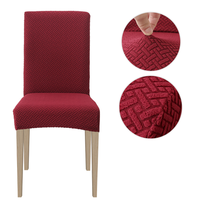 Capa de Cadeira de Jantar de Alto Alongamento, 1/2/4/6pcs Slipcover de Jacquard em Spandex