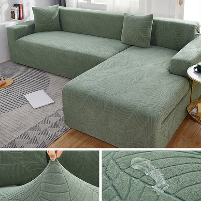 Wasserdichte Sofabezüge für 1/2/3/4-Sitzer Jacquard-Polsterungen Elastischer L-förmiger Sofabezug für das Wohnzimmer Sessel und Couch