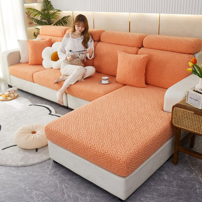 Housses de coussin en polaire confortable, housses de canapé extensibles adaptées aux animaux pour canapé en L et fauteuil inclinable