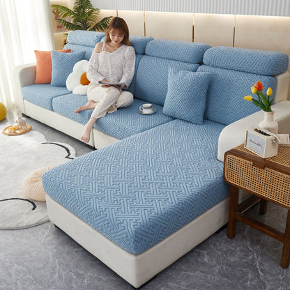 Housses de coussin en polaire confortable, housses de canapé extensibles adaptées aux animaux pour canapé en L et fauteuil inclinable